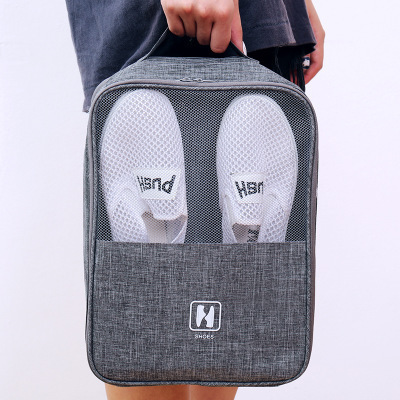 Factory Direct Sales Can Hold Three Pairs of Shoes Shoe Box 2020 New Waterproof Cationic Oxford Cloth Solid Color Simple Shoe Bag