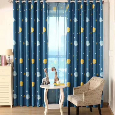 New Children's Curtain Boy Bedroom Children's Room Shading Fabric Simple Modern Floor Floating Curtain