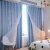 Living Room Bedroom White White Yarn Curtain Punch-Free Installation Tulle Nordic Mesh Curtains Balcony Shading Light Transmission Nontransparent