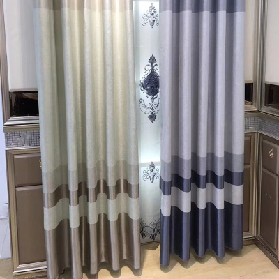 2020 New Printed Shading Insulated Curtain Finished Chinese Style Living Room Bedroom Balcony Floor-to-Ceiling Window Gauze Curtain
