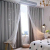 Living Room Bedroom White White Yarn Curtain Punch-Free Installation Tulle Nordic Mesh Curtains Balcony Shading Light Transmission Nontransparent