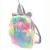 Yi Wu plush satchel for children cartoon Unicorns express plush shoulder rucksack with plush matching color backpack