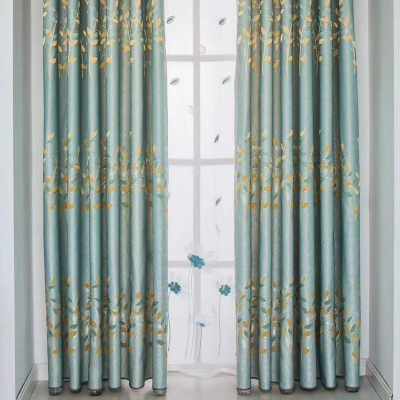 Curtain Full Shading Sunshade Bedroom Living Room Balcony Bay Window Curtain Fabric Simple Modern