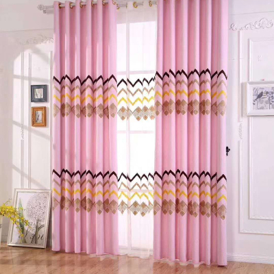 Modern New Chinese Style Curtain Chinese Style Living Room Bedroom Balcony Simple Thickened Assorted Colors Floor Window