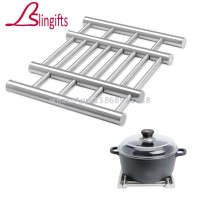 Slingifts Stainless Steel Table Placemat Heat Insulation Dish Bowl Holder Pot Pan Coasters Dining Table Mats Gardget