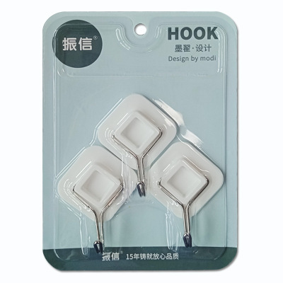 Manufacturer wholesale creative adhesive hook wall hook plastic hook simple door back adhesive hook