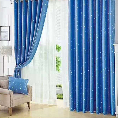 Curtain Shading Fabric Living Room Floor Window Bay Window Customized Thickened Shade Cloth Finished TikTok Same Style Starry Sky