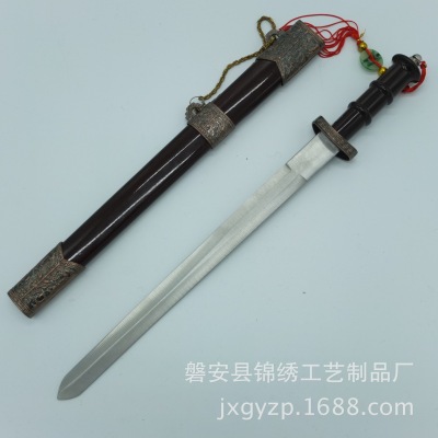 Factory Direct Sales Town House Sword Metal Dagger Longquan Sword 583 Sword Furniture Furnishing Articles Pendant Not Open Blade