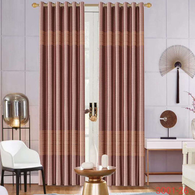 Simple Modern Curtain Shade Cloth Thermal Insulation Thickening Bedroom Living Room Shade Cloth Custom Bay Window