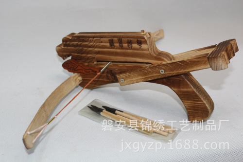 factory direct sales wooden zhuge crossbow model small size ancient weapons model no lethality home decoration