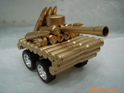 Factory Direct Sales Shell Case Tank Bullet Shell Shell Case Crafts Tank Model Small Four-Wheel Tank