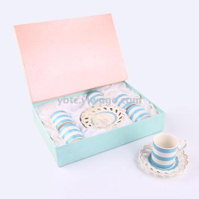 90 ml coffee cup and saucer set hotel coffee shop office household gifts daily use tea set afternoon tea creative