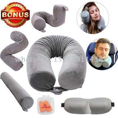 Slingifts Travel Pillow Twist Support Pillow for Neck Chin Back Leg Adjustable Memory Foam Roll Pillow 