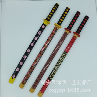 Factory Direct Sales Bamboo Anime Samurai Sword Japanese Knife Dongyang Knife Dongyang Knife Toy Sword Blade Not Opened