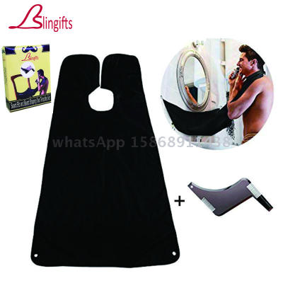 Slingifts Beard Shaving Cape Apron Beard Shaving Bib Catcher with Suction Cups for Easy Clean Up Beard Shaping Tool