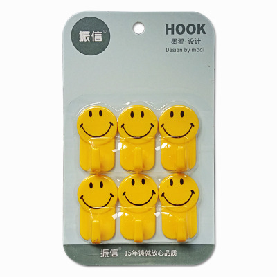 Manufacturers wholesale wall hook creative cartoon adhesive hook plastic hook without trace