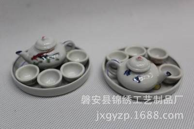 Ceramic Mini Teapot Children Play House Simulation Mini Tea Set Set Ceramic Children's Tea Set Crafts