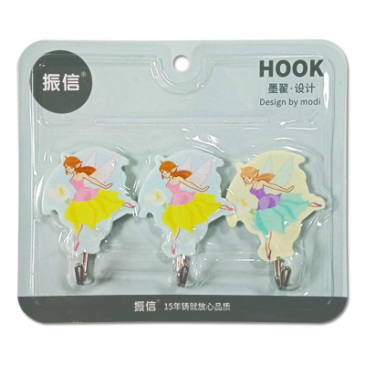 Manufacturers wholesale creative adhesive hook wall plastic hook without trace hook