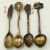 Creative Tableware Wholesale Gift 4 Fruits Mulberry Grapes Spoon Kit Vintage Coffee Ice Cream Ice Cream