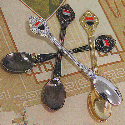 Vintage Flag Spoon Coffee Spoon Arabic Style Cake Spoon Halal Ice-Cream Spoon (Jy48)