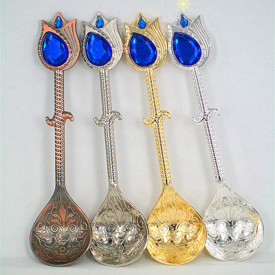 Creative Fashion Household Goods Coffee Spoon Gold Silver Red Copper Bronze 4 Color Retro Spoon Kit