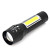 Strong Light USB Charging Small Flashlight Aluminum Alloy Telescopic Zoom Pen Holder Aluminum Alloy Gift Promotion