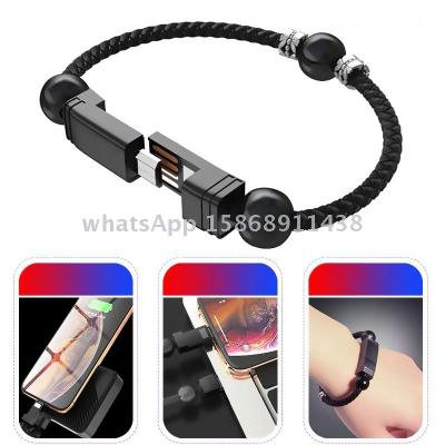 Slingifts USB Charging Bracelet Charger Smart Jewelry Bead Wristband Fast Data Cable for IPhone C Micro USB Android