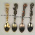 Fashion Western Tableware Retro Coffee Spoon Gold and Silver Copper Ocean Series Spoon Small Tone More Ice-Cream Spoon Jyv01