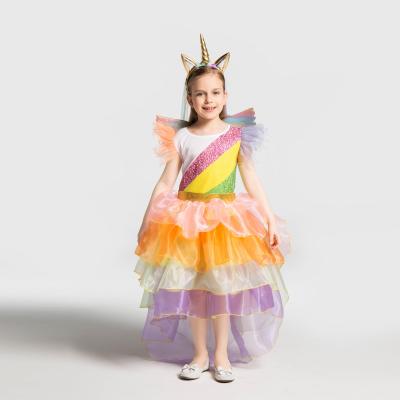 Children's day costumes cosplay costumes rainbow unicorn dress child party dress