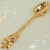 Creative Grape Type Small Spoon/Coffee Spoon/Jam Spoon/Ice-Cream Spoon Vintage Golden Soup Spoon (Jy43)