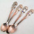 Stainless Steel Rose Vintage Coffee Spoon Creative Gem Dessert Spoon Gold Silver Ice-Cream Spoon (Jy73)