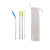 Svino Sweno Edible Silicon Anti-Scratch Stainless Steel Straw Portable Sack Natural Color Set Wholesale