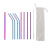 Sweno 304 Colorful Stainless Steel Straw Package Milk Tea and Coffee Drink Straw Sack Set