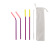 Creative Purple Stainless Steel Straw Drink Coffee Juice Milk Direct Drinking Straw Easy to Clean Environmental Protection Straw Set