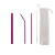 Creative Purple Stainless Steel Straw Drink Coffee Juice Milk Direct Drinking Straw Easy to Clean Environmental Protection Straw Set
