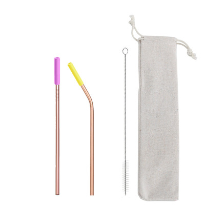 Swen0 Portable Stainless Steel Straw Package Flexible and Easy-to-Clean Drink Straw for Amazon