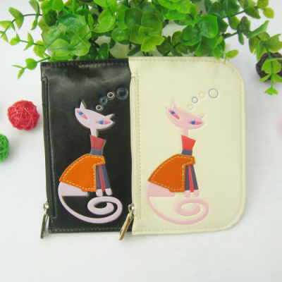 Original cat lady doodle zero purse, craft zero purse, receive small bag