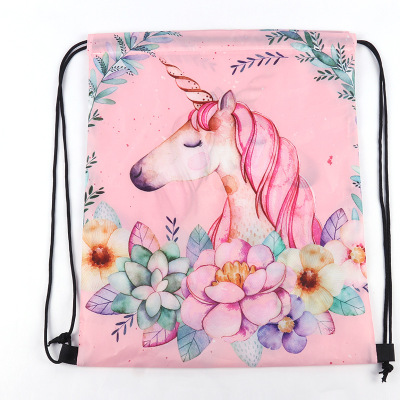 Unicorn bundle pocket european-american style custom shopping bag wholesale polyester