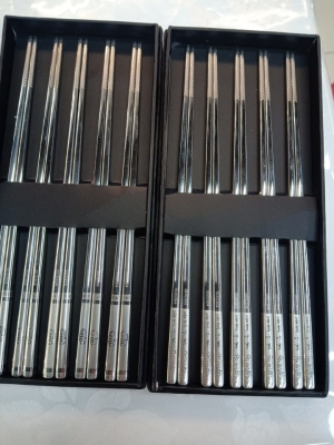 304 Stainless Steel Chopsticks 5 Pairs Tiandigai Sets Box