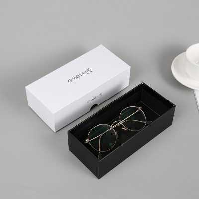 Fashion cover up and down hard box art fresh custom glasses box glasses packaging storage box wholesale