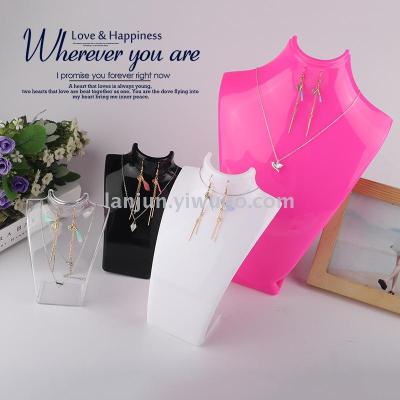 Plastic necklace holder jewelry necklace earring studs counter display portable exhibition hall figure neck