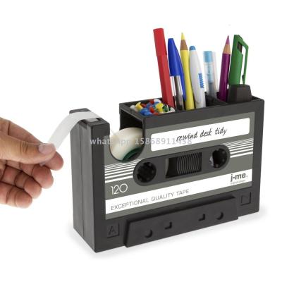 Slingifts hot-Cassette Tape Dispenser Pen Holder Pencil Pot Stationery Desk Tidy Container Office Stationery