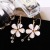 Girl heart fashion flower con tassel earrings joker super fairy earrings temperament 925 silver needle earrings