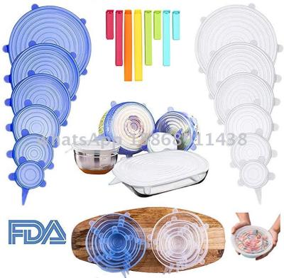 Slingifts Silicone Stretch Food Covers Lids Reusable Durable Expandable Containers Wrappers for Fruits Vegetables