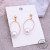 Stainless Steel Fashion Personality Five-Pointed Star Heart-Shaped Geometric Curved Irregular Earrings Pearl Earrings Stainless Ornament