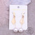 Stainless Steel Ornament Ear Stud Earrings Korean Style Simple Glossy Pearl Tassel Earrings Long European and American Fashion Best-Seller