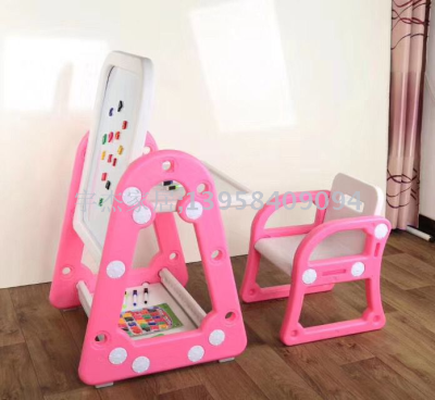Yujie new children's puzzle multifunctional drawing board graffiti large drawing board study table with a chair