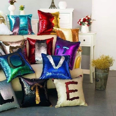 Double - sided sequins pillow pillow pillow pillowcase sequins as for leaning on as cover bedding daily provisions festive pillow