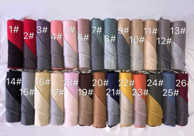 Spring, Summer, Autumn and Winter New Dehaired Angora Covering Yarn Cashmere Scarf Shawl Double-Sided Two-Color Skin-Friendly