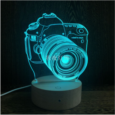 3D LED Table Lamps Desk Lamp Light Dining Room Bedroom Night Stand Living Glass Small Halloween Next Unique camera 2